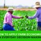 Farmer applying economic principles to balance costs, manage resources, and make smarter financial decisions daily