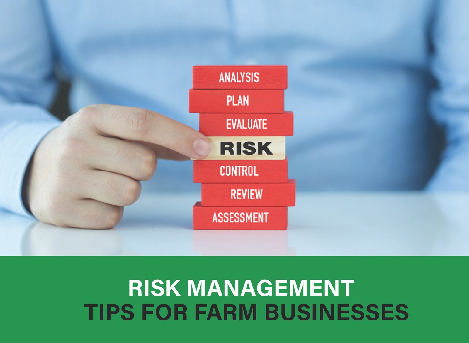 Farmer applying risk management strategies to safeguard crops, reduce losses, and ensure long-term farm success